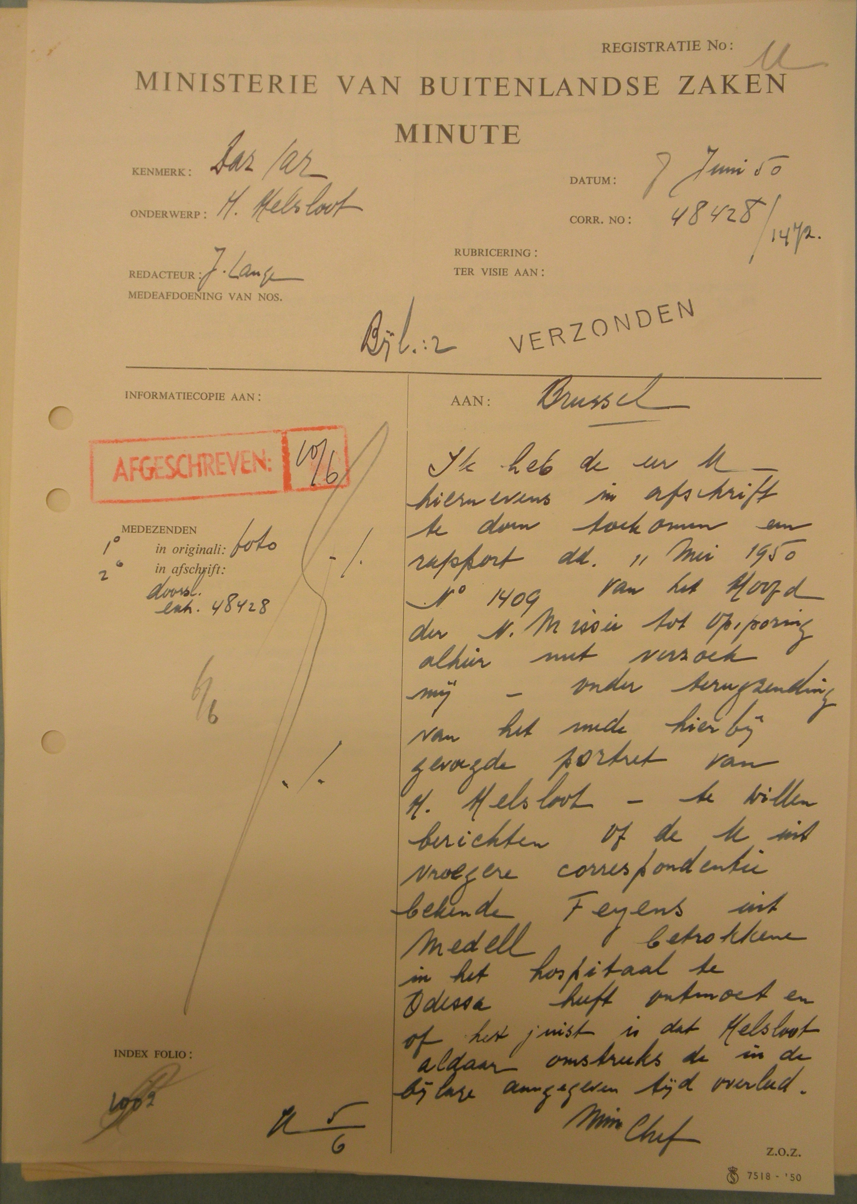 Hedde Helsloot 1920 opsporing en vermissing van krijgsgevangenen VIII