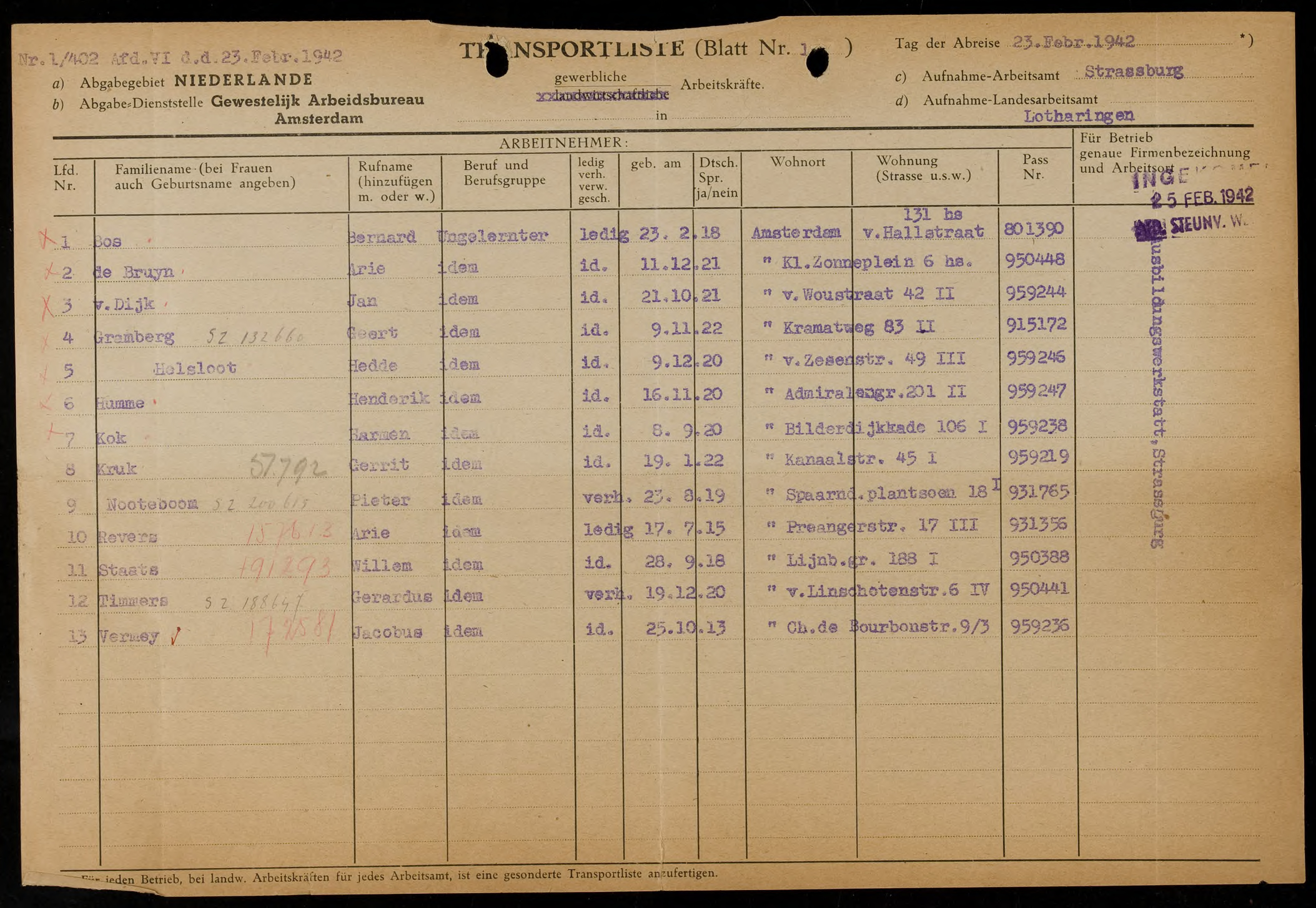 Hedde Helsloot 1920 tewerkstelling 1942 III