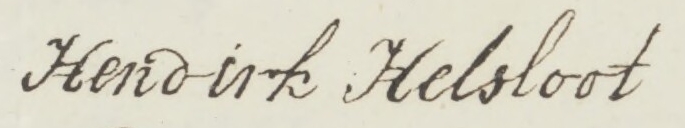 Hendricus Helsloot 1796 handtekening