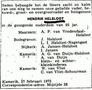 Hendrik Jan Helsloot 1880 overlijdensadvertentie