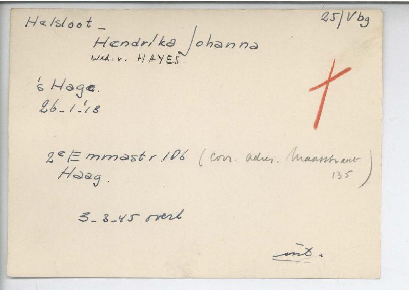 Hendrika Johanna Helsloot 1913 overlijdenskaart