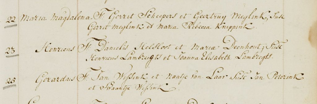 Henricus Helsloot 1785 doopregister