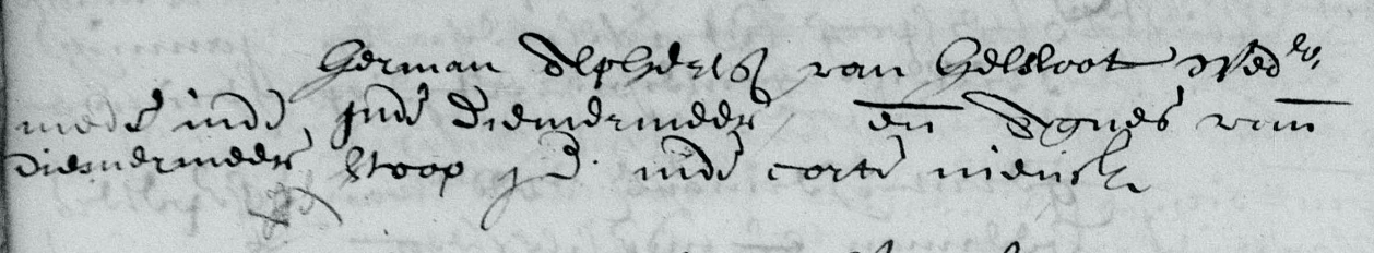 Hermanus Alpherts Helsloot ca1665 x Agnes Stoffels van der Stoop ondertrouwboek