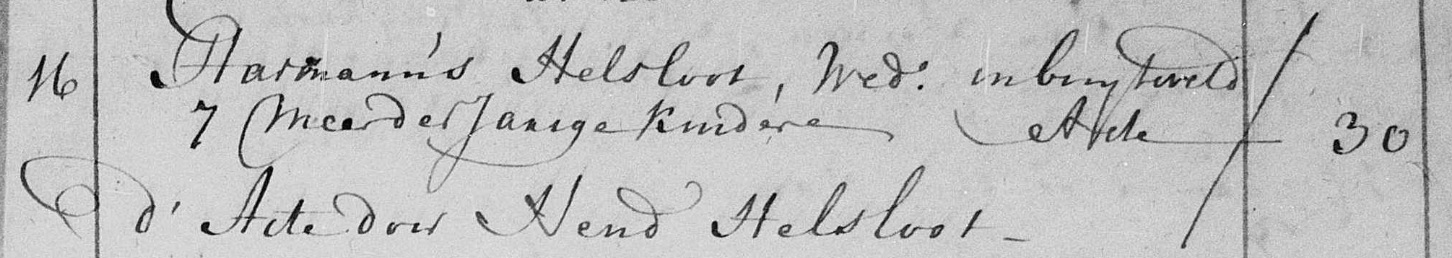 Hermanus Helsloot 1712 impostboek