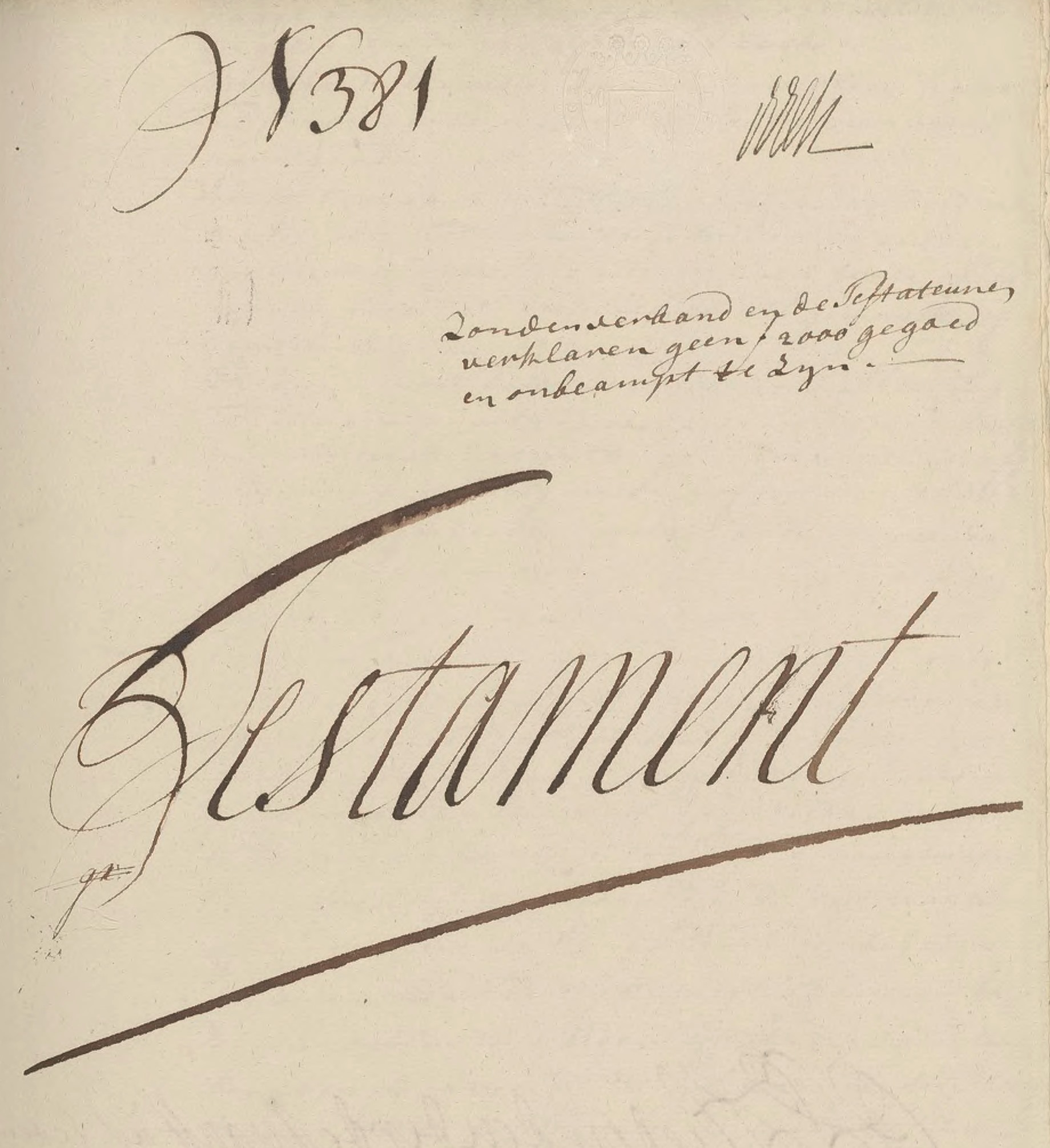 Hermanus Helsloot 1722 getuige bij testament Jan Lensing x Anna Geertruij Hage I
