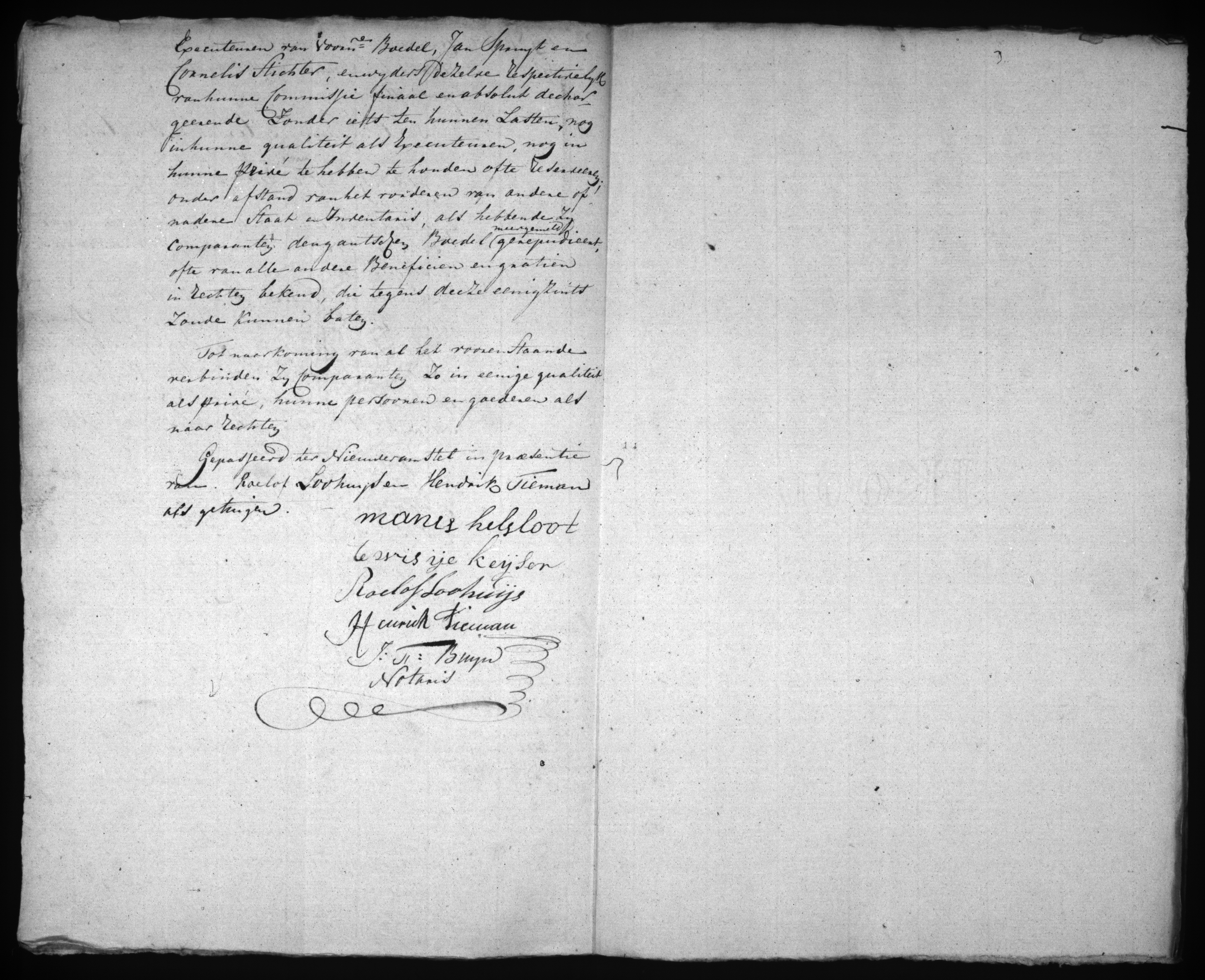 Hermanus Helsloot 1764 quitantie 1799 III