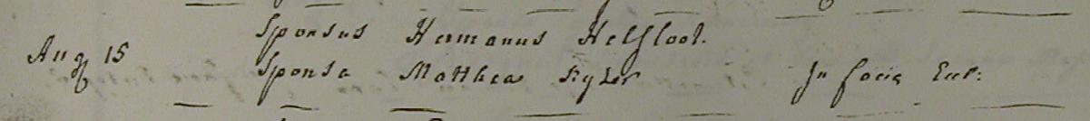 Hermanus Helsloot 1764 trouwboek