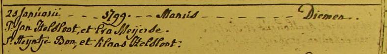 Hermanus Helsloot 1799 doopregister