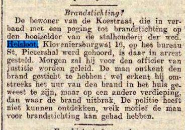 Hermanus Helsloot 1841 brand ; Algemeen Handelsblad 14-9-1911 II