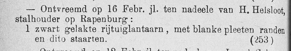 Hermanus Helsloot 1841 Politieblad 1894