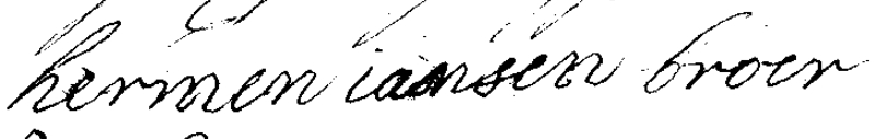 Hermen Janssen Broer handtekening