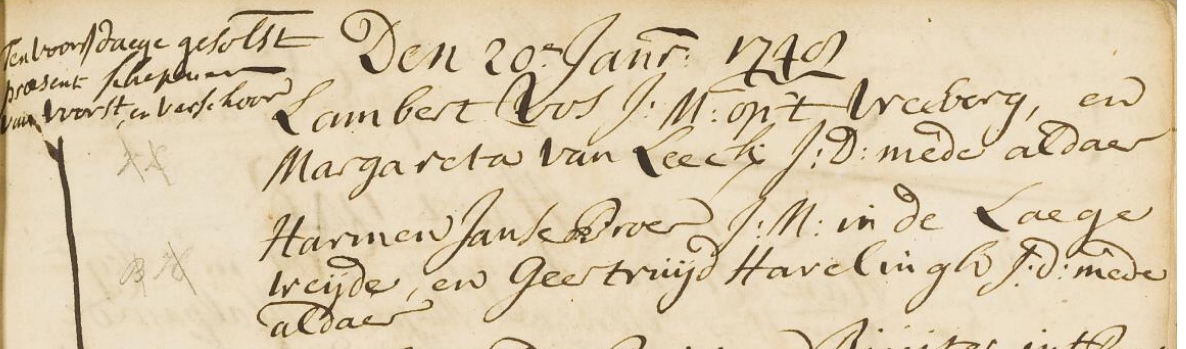 Hermen Janssen Broer x Geurtje Janssen Hoveling trouwboek Utrecht