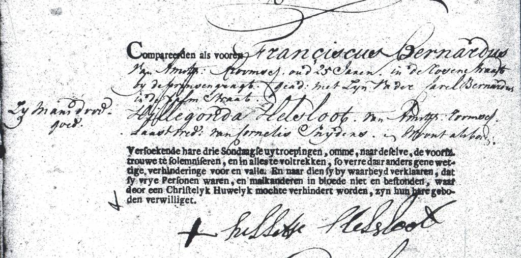 Hillegonda Helsloot 1742 ondertrouwakte 1795