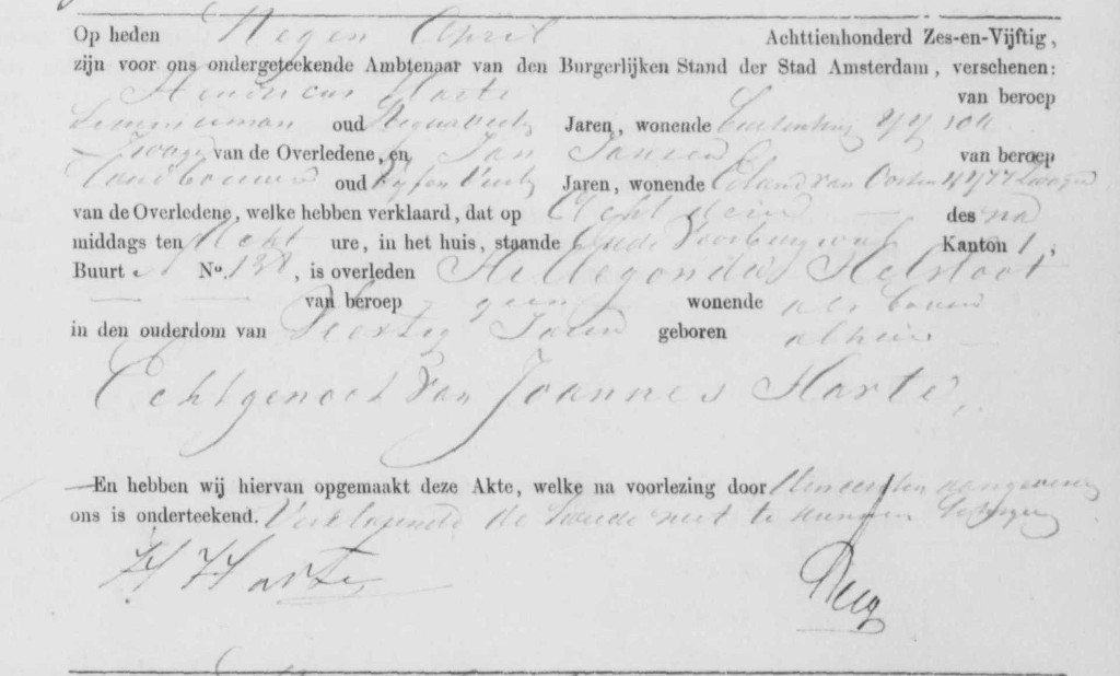 Hillegonda Helsloot 1815 overlijdensakte
