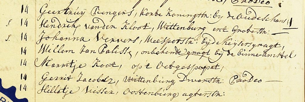 Hilletje Laurentse Visscher begraafregister