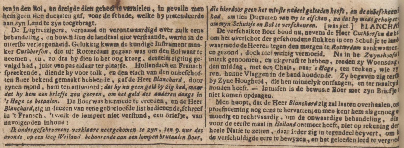Hollandsche Historische Courant no. 85 van zaterdag 16 juli 1785 II