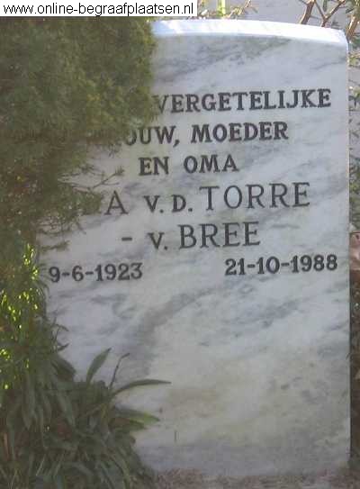 Ida van Bree grafsteen