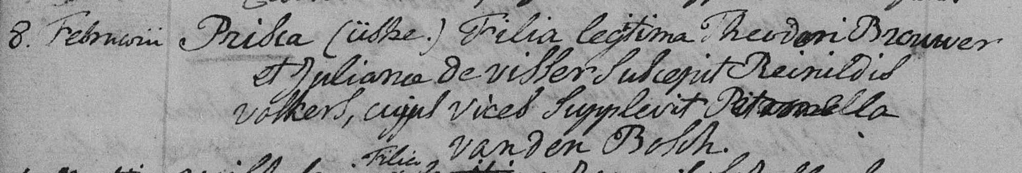 Iiske Brouwer 1796 doopboek