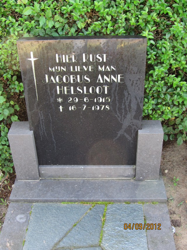 Jacobus Anne Helsloot 1915 grafsteen