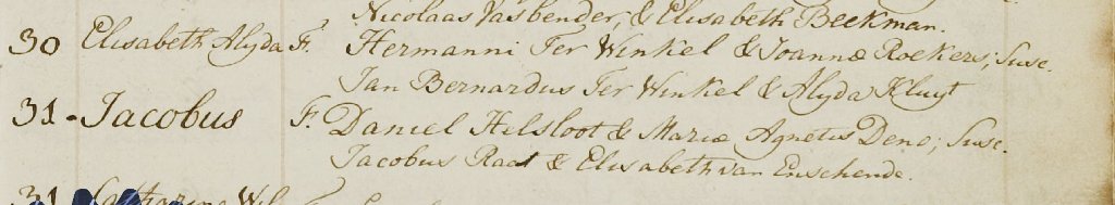 Jacobus Helsloot 1790 doopregister