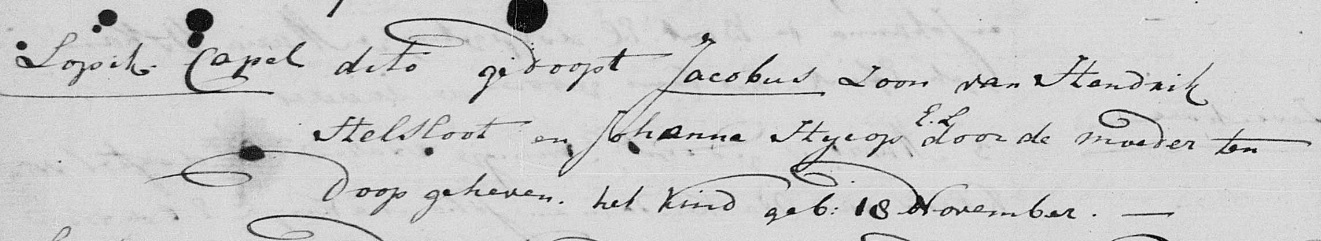 Jacobus Helsloot 1811 doopboek