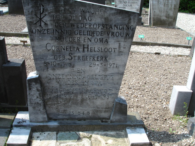 Jacobus Helsloot 1913 grafsteen