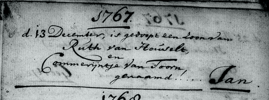 Jan van Houselt doopboek