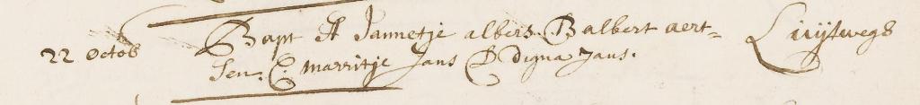Jannetje Helsloot 1718 doopboek