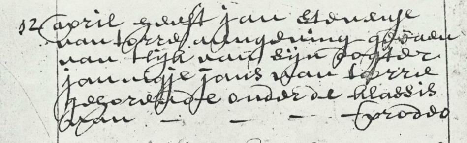 Jannetje Jans van der Torre 1722 impostboek