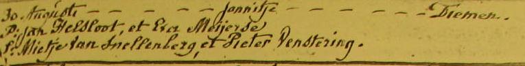 Jannitje Helsloot 1801 doopregister