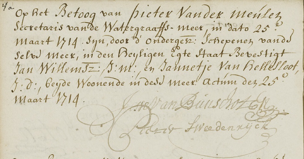 Joanna Helsloot 1679 huwelijksinschrijving 1714