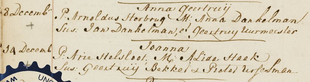 Joanna Helsloot 1764 doopregister