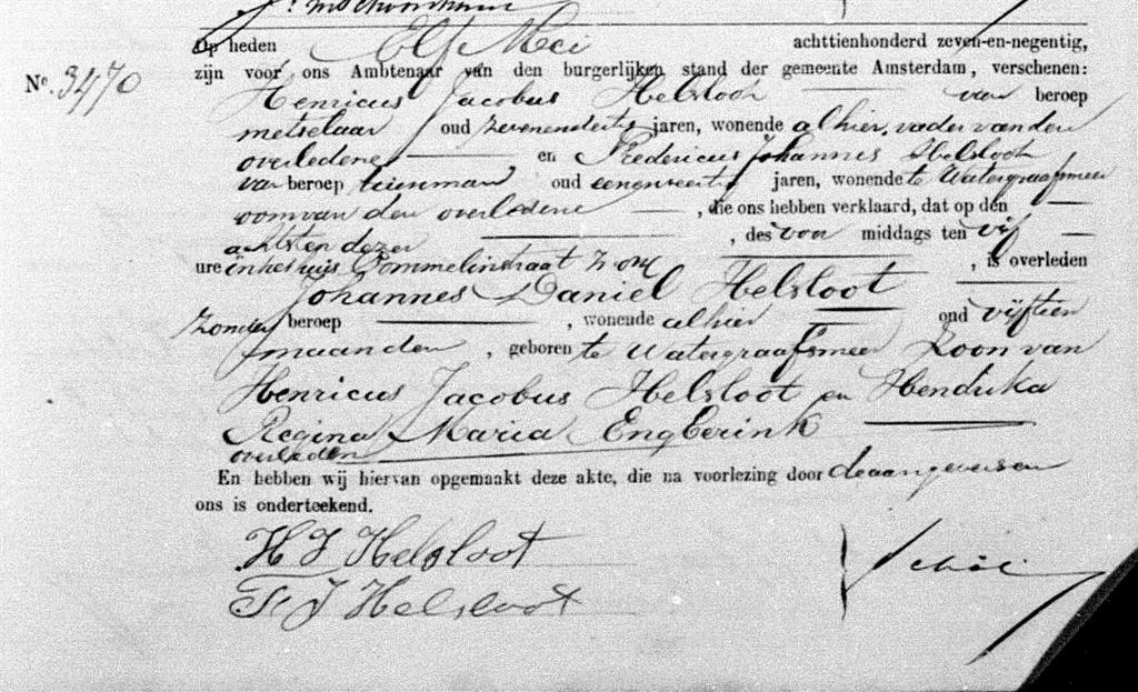 Johannes Daniël Helsloot 1896 overlijdensakte