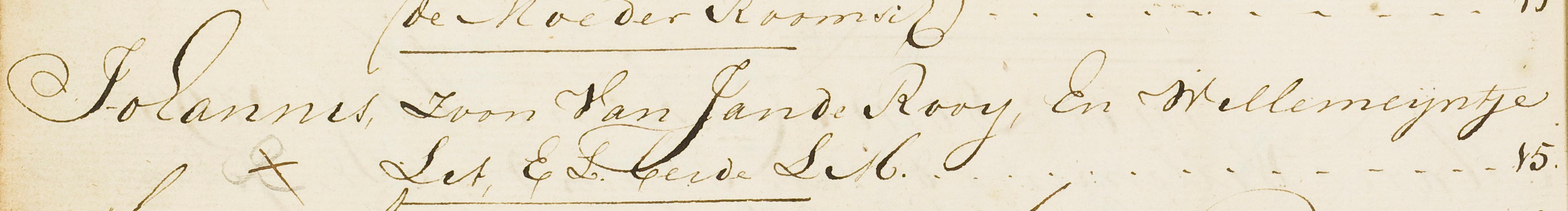 Johannes de Rooij 1793 doopboek