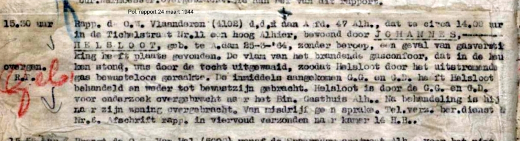 Johannes Helsloot 1864 politierapport 24 maart 1944