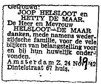 Johannes Ignatius Antonius Helsloot 1897 trouwadvertentie