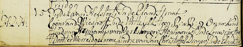 Judith van Helsloot 1763 begraafregister