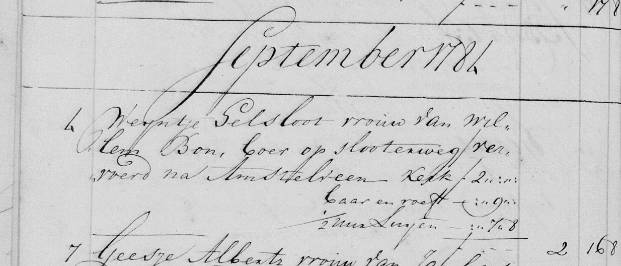 Ludowina Helsloot 1747 begraafregister
