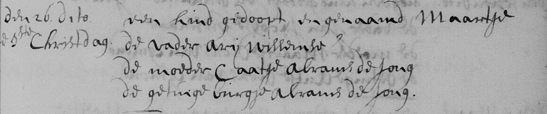 Maartje Hemelop 1726 doopboek