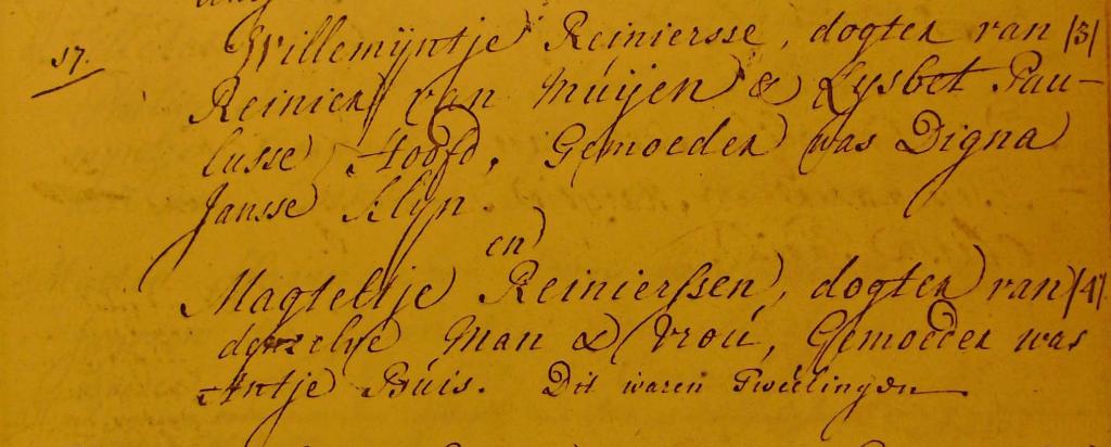 Magteltje Reiniersse van Muijen doopboek