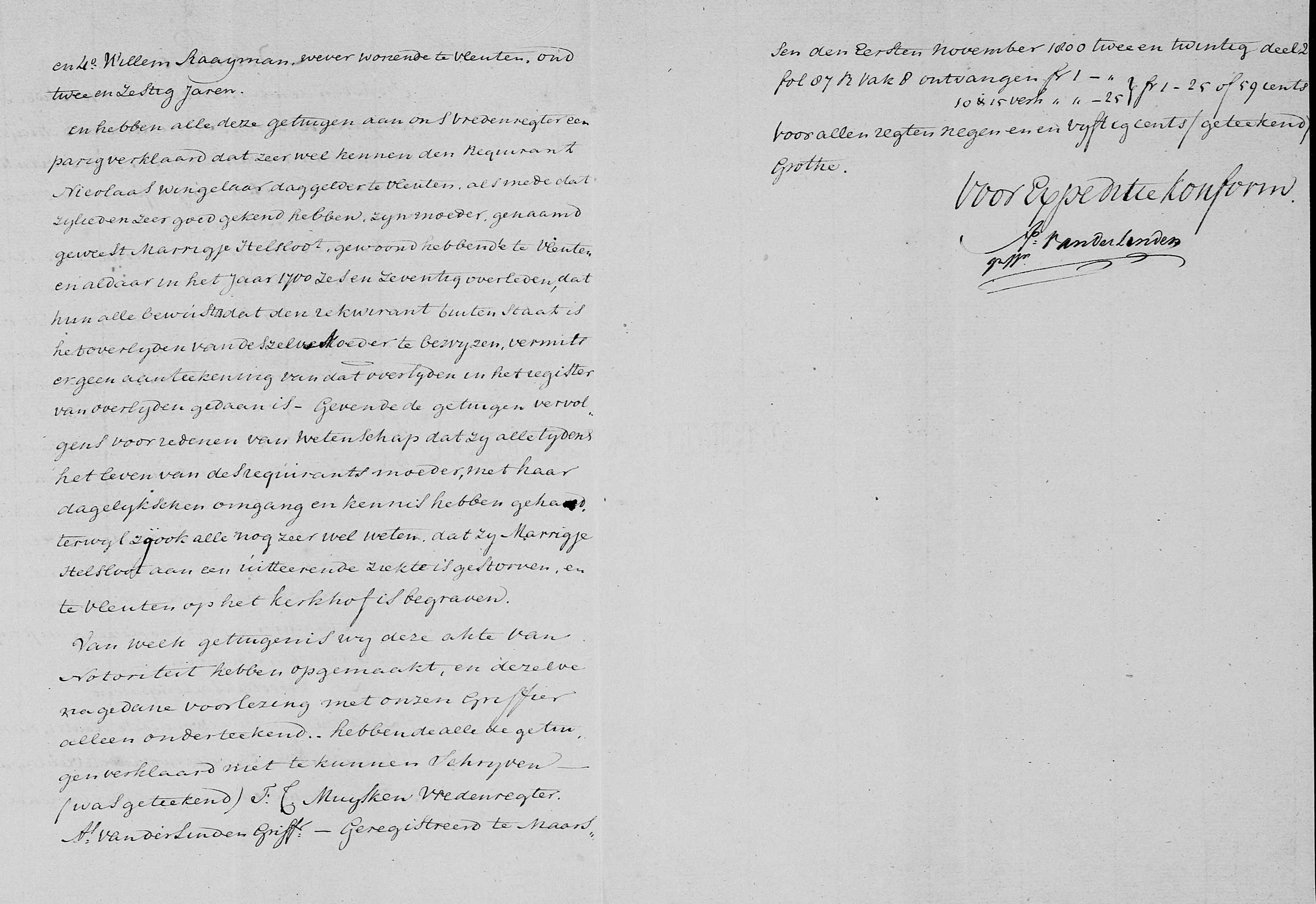 Margje Claesse Helsloot 1728 overlijdensverklaring 1822 II