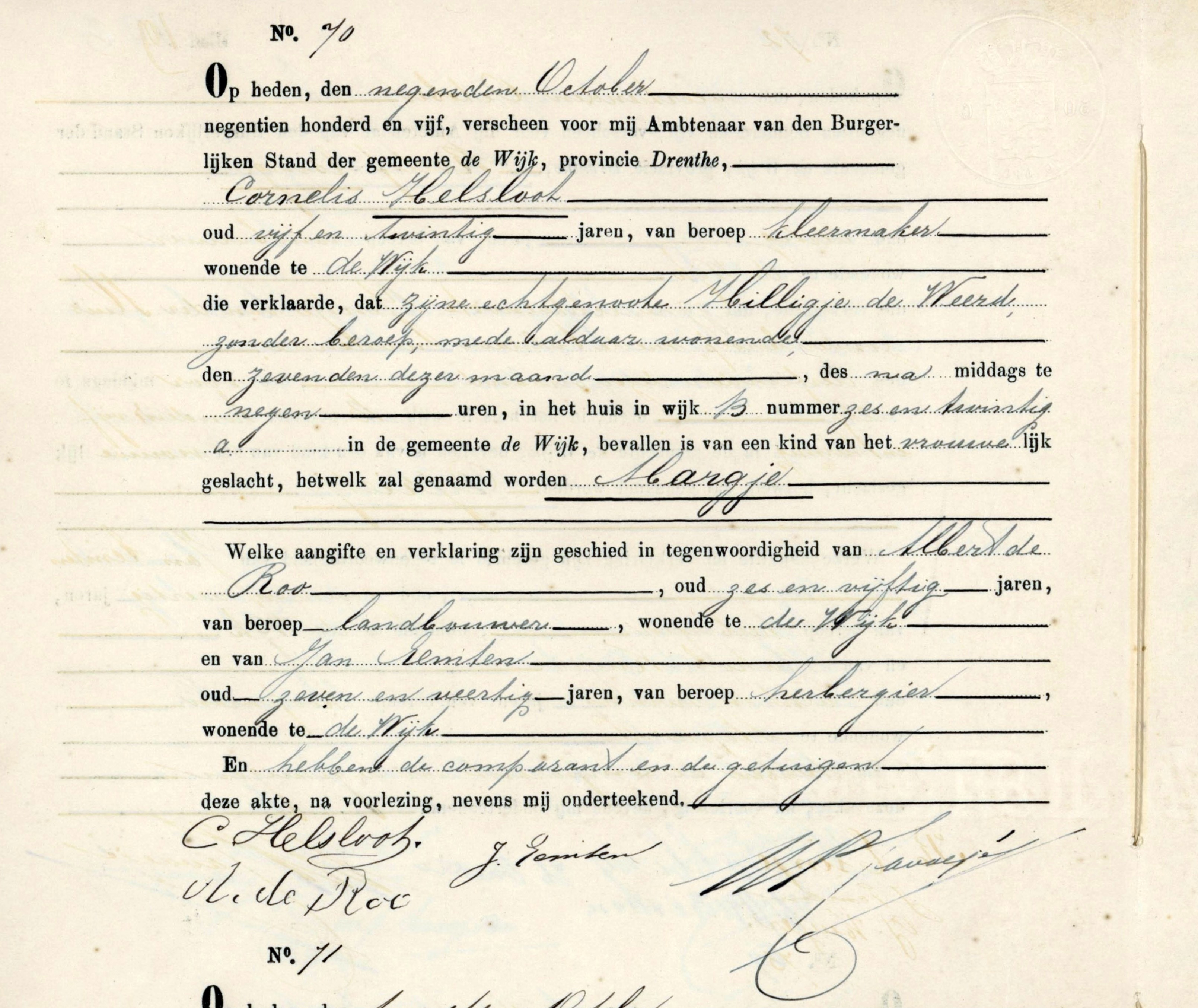 Klik voor foto in apart venster margje_helsloot_1905_geboorteakte.jpg