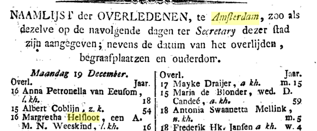 Margretha Helsloot 1792 Maandelijkse Nederlandsche Mercurius