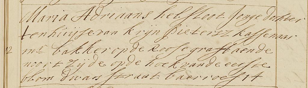 Maria Adriaans Helsloot 12-02-1693 Begraafregister