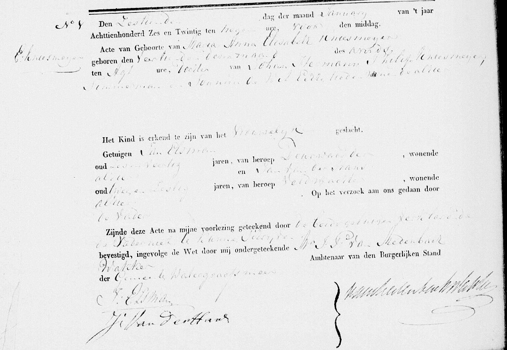 Maria Anna Elisabeth Kniesmeijer geboorteakte