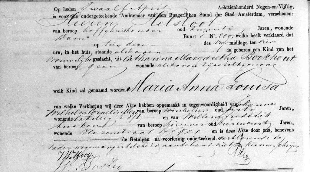 Maria Anna Louisa Helsloot 1859 geboorteakte