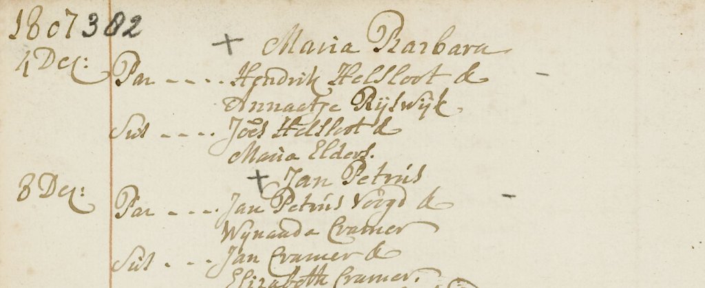 Maria Barbara Helsloot 1807 doopakte