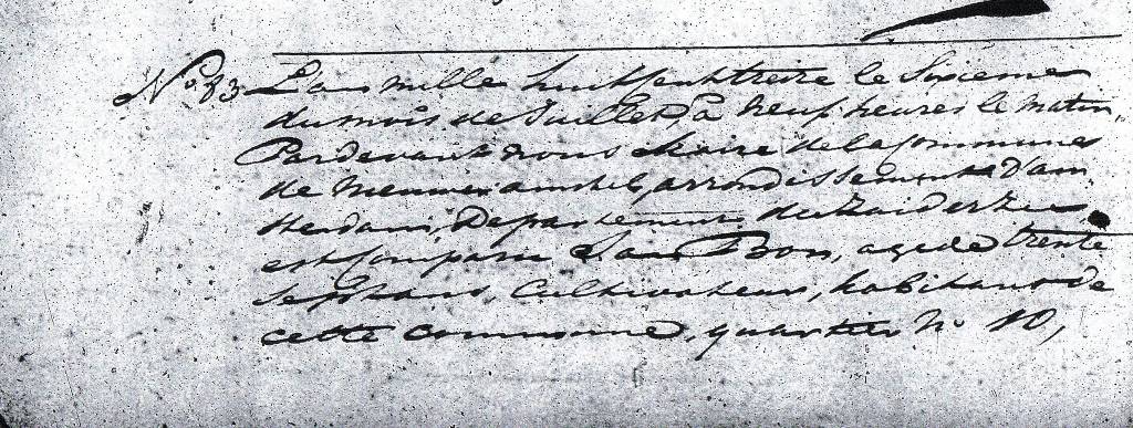 Maria Geertruida Bon 1813 geboorteakte I