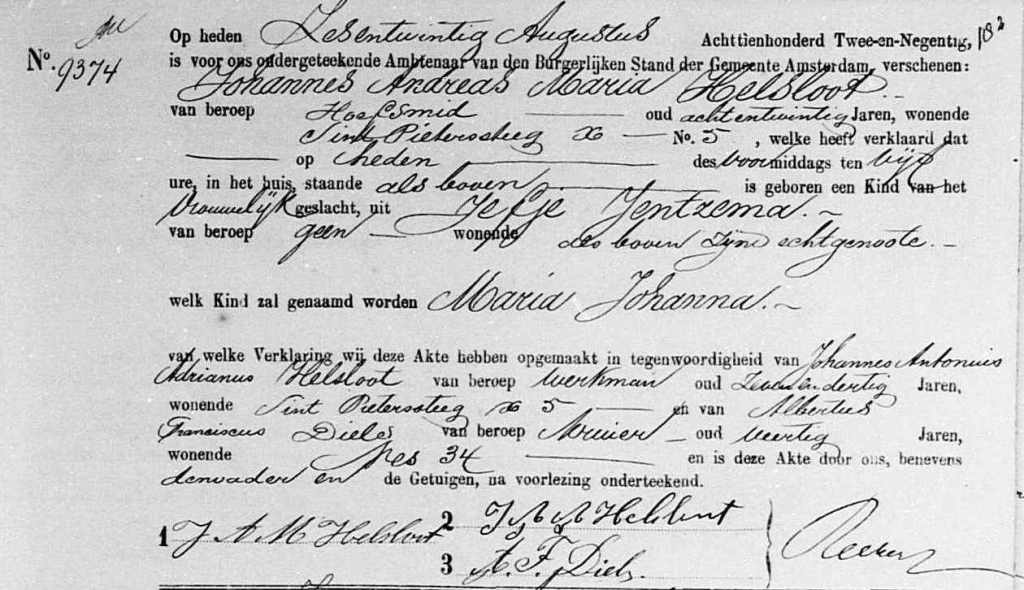 Klik voor foto in apart venster maria_johanna_helsloot_1892_geboorteakte.jpg