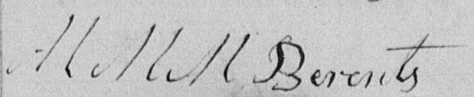 Maria Margaretha Machtilda Berents handtekening